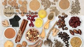  Presentation with health system - PPT theme with healthy heart and cardiovascular system background and a coral colored foreground