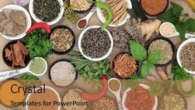  Presentation with mens health - Slides with herbal medicine for mens health background and a coral colored foreground