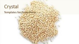  Presentation with quinoa - Beautiful theme featuring herbal free - pile of raw quinoa seeds backdrop and a cream colored foreground
