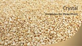  Presentation with quinoa tech - Beautiful theme featuring herbal free - raw quinoa seeds background backdrop and a lemonade colored foreground