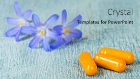  Presentation with herbal medicine flowers - Slide deck featuring herbal-medicine-yellow-curcumin-dietary background and a light blue colored foreground