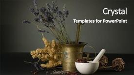  Presentation with herbal medicine - PPT theme with herbal medicine background and a  colored foreground