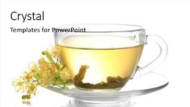  Presentation with cup of lemon tea - Cool new PPT layouts with herbal remedies - cup of linden tea backdrop and a white colored foreground