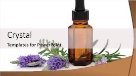  Presentation with essential oil - Audience pleasing slide deck consisting of herbal remedies - lavender and rosemary flower backdrop and a light gray colored foreground