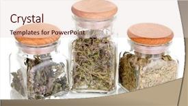  Presentation with tablets wood table tablet white - Slide deck consisting of herbal remedies - tablets and bottles with herbs background and a  colored foreground