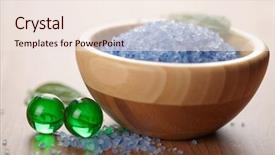  Presentation with spa herbal balls - Beautiful presentation featuring herbal salt and bath balls spa and body care background backdrop and a lemonade colored foreground