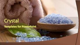  Presentation with herbal - Colorful slide deck enhanced with herbal salt and towel spa and body care background backdrop and a tawny brown colored foreground