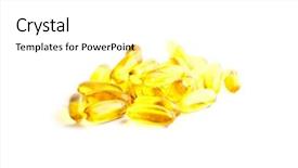 Presentation with capsules - Slide set having herbal tablet - fish oil capsules source background and a white colored foreground