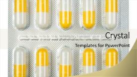  Presentation with herbal medicine - Audience pleasing theme consisting of herbal tablet - medicine pills packed in blisters backdrop and a soft green colored foreground