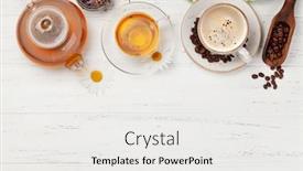  Presentation with tea cup - Presentation theme featuring herbal-tea-in-teapot background and a white colored foreground