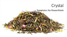  Presentation with herbal - Beautiful presentation design featuring herbal tea backdrop and a white colored foreground