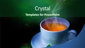  Presentation with herbal - Audience pleasing PPT theme consisting of herbal tea backdrop and a forest green colored foreground