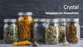  Presentation with wood gray - Presentation design consisting of herbal teas in several background and a dark gray colored foreground