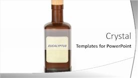  Presentation with bottle - PPT theme consisting of herbal-tincture-in-a-antique background and a white colored foreground