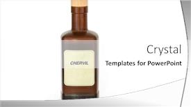  Presentation with bottle - PPT layouts with herbal-tincture-in-a-antique background and a white colored foreground
