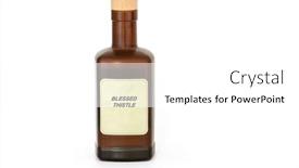  Presentation with bottle - PPT theme enhanced with herbal-tincture-in-a-antique background and a white colored foreground