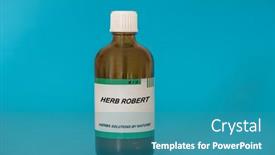  Presentation with herb - Slide set featuring herbal-tincture-in-a-glass background and a teal colored foreground