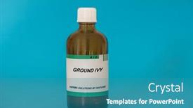  Presentation with herbs - Presentation having herbal-tincture-in-a-glass background and a teal colored foreground