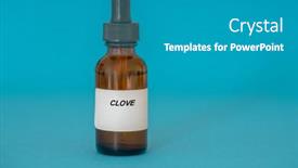  Presentation with clove - Slide deck featuring herbal-tincture-in-a-glass background and a teal colored foreground