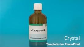  Presentation with herbs - Presentation enhanced with herbal-tincture-in-a-glass background and a teal colored foreground