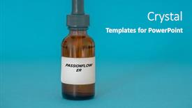  Presentation with passionflower - Slide set featuring herbal-tincture-in-a-glass background and a teal colored foreground
