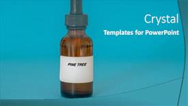  Presentation with herbal - PPT theme with herbal-tincture-in-a-glass background and a teal colored foreground