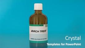  Presentation with herbs - Presentation enhanced with herbal-tincture-in-a-glass background and a teal colored foreground