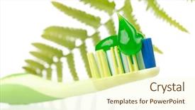  Presentation with toothpaste - Theme having herbal toothpaste background and a cream colored foreground