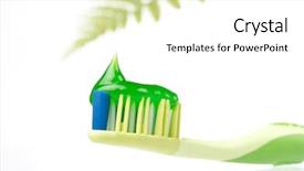  Presentation with toothpaste - PPT theme enhanced with herbal toothpaste background and a white colored foreground