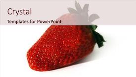  Presentation with strawberry - Presentation theme consisting of herbalife - strawberry isoalated on white background and a lemonade colored foreground