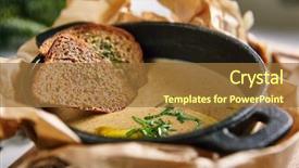  Presentation with herbs and spices - Slides with herbs and spices in metal background and a tawny brown colored foreground