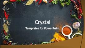  Presentation with spices - Presentation theme consisting of herbs and spices over black background and a dark gray colored foreground