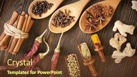  Presentation with herbs - Amazing presentation design having herbs-and-spices-over-wooden backdrop and a tawny brown colored foreground