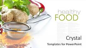  Presentation with spices - Colorful PPT theme enhanced with herbs and spices selection close backdrop and a white colored foreground