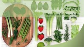  Presentation with minerals - Beautiful slides featuring herbs fruits - red and green fresh super backdrop and a mint green colored foreground