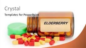  Presentation with medicine plants - PPT theme consisting of herbs-medical-concept-food-supplement background and a white colored foreground