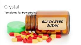  Presentation with medicine plants - Presentation theme with herbs-medical-concept-food-supplement background and a white colored foreground