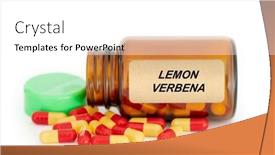  Presentation with medicine plants - Slides consisting of herbs-medical-concept-food-supplement background and a white colored foreground