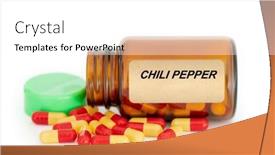  Presentation with chili plants - Presentation design with herbs-medical-concept-food-supplement background and a white colored foreground