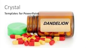  Presentation with medicine plants - PPT theme featuring herbs-medical-concept-food-supplement background and a white colored foreground