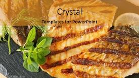  Presentation with tulsi herbs - PPT theme featuring zion park in utah usa background and a tawny brown colored foreground