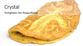  Presentation with egg - Slides enhanced with simple egg omelette with herbs background and a blonde colored foreground