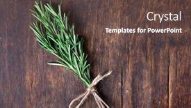  Presentation with natural ingredients - Cool new presentation design with herbs-rosemary-ingredients-and-natural backdrop and a tawny brown colored foreground