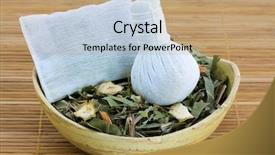  Presentation with nerves - Beautiful presentation design featuring herbs used to improve circulation backdrop and a coral colored foreground