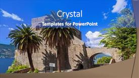  Presentation with architecture old - Audience pleasing PPT layouts consisting of herceg-novi-old-town-montenegro backdrop and a cobalt blue colored foreground