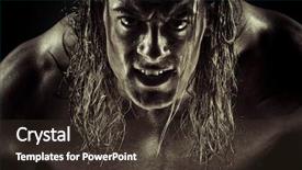  Presentation with hero - Presentation theme consisting of hercules - super hero background and a  colored foreground