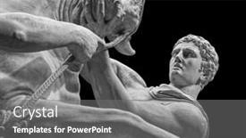  Presentation with stone - Colorful slide deck enhanced with hercules-fighting-the-cretan-bull backdrop and a gray colored foreground