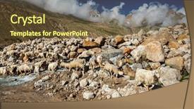 Presentation with himachal pradesh - Beautiful PPT theme featuring herd of pashmina sheep backdrop and a tawny brown colored foreground