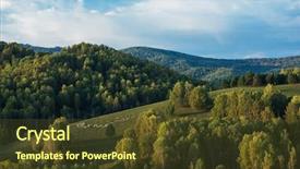  Presentation with blue mountain - Cool new PPT layouts with herd of sheep backdrop and a tawny brown colored foreground