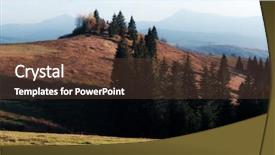  Presentation with foggy - PPT theme having herd of sheeps in foggy background and a tawny brown colored foreground